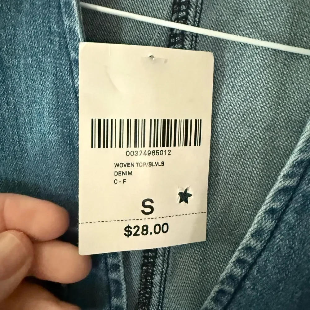 New Forever 21 Blue Denim Vest - Picture 3 of 4